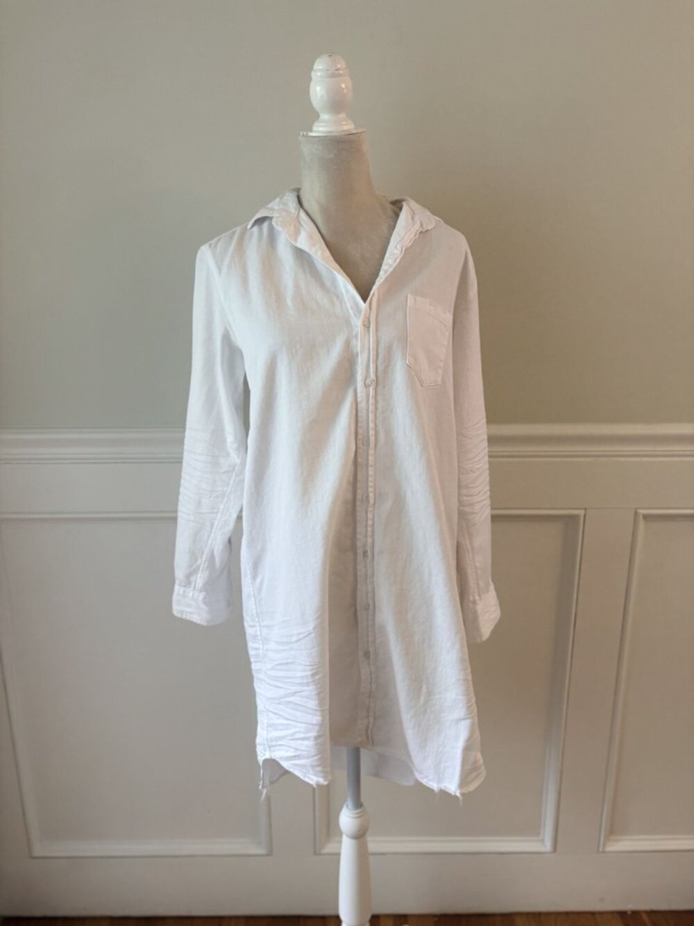 Frank & Eileen Mary Dress White Denim S EUC - Picture 7 of 8